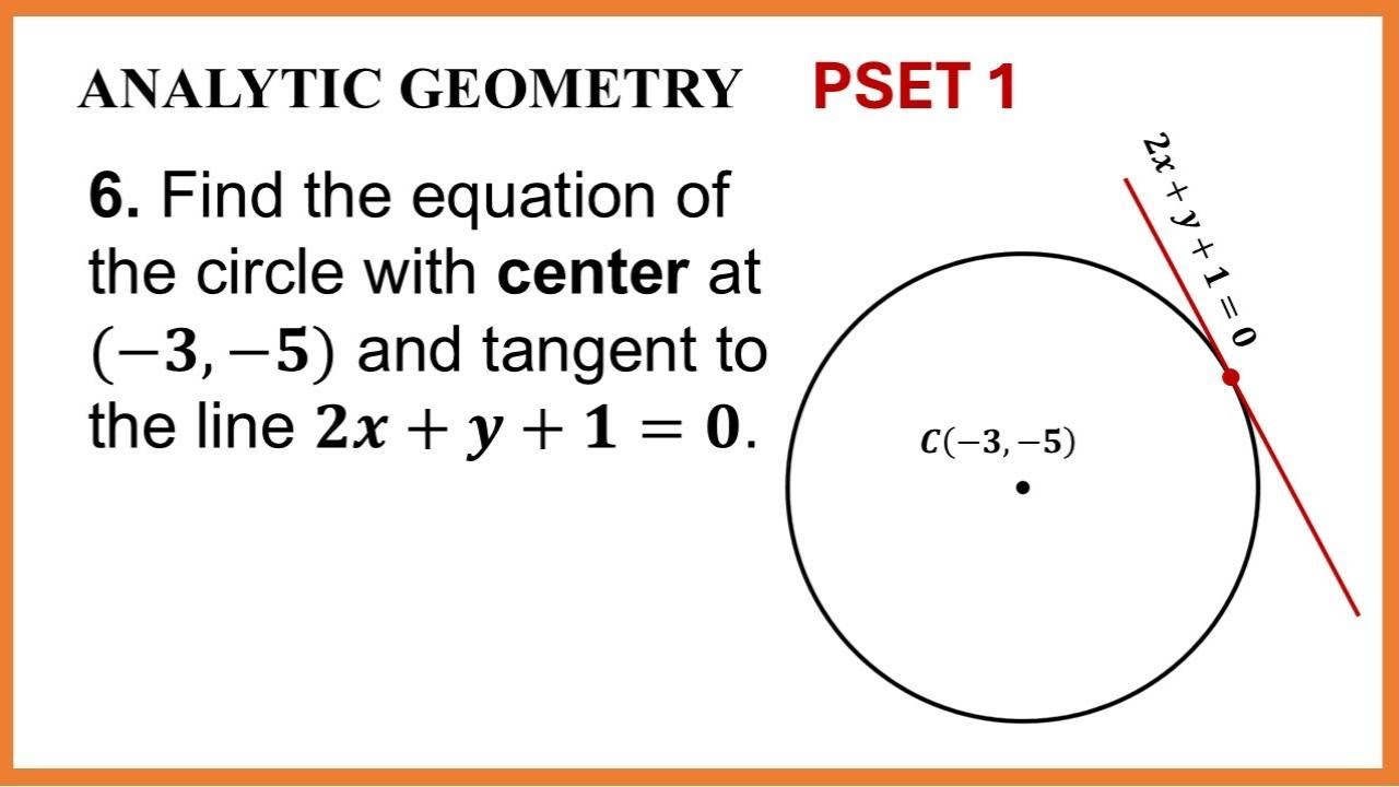 Analytic Geometry (Circles) PSET 1-6 (Standard and General Equation) #analyticgeometry #analgeom