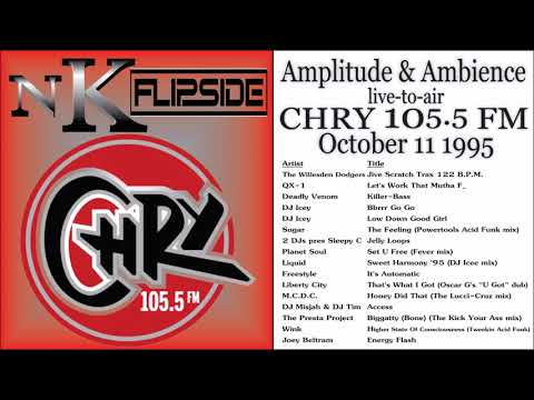 CHRY 105.5 FM Amplitude & Ambience with MC Flipside feat DJ NK on Oct 11 1995