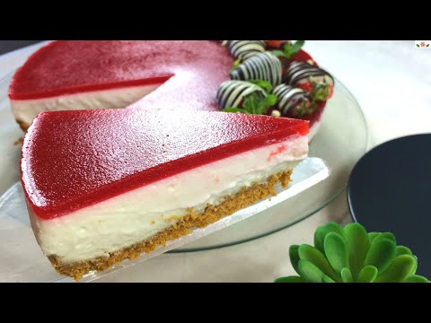 STRAWBERRY CHEESCAKE | NO BAKE STRAWBERRY CHEESECAKE