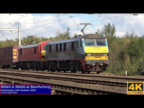 90024 & 90028 at Bamfurlong - 14th October 2020