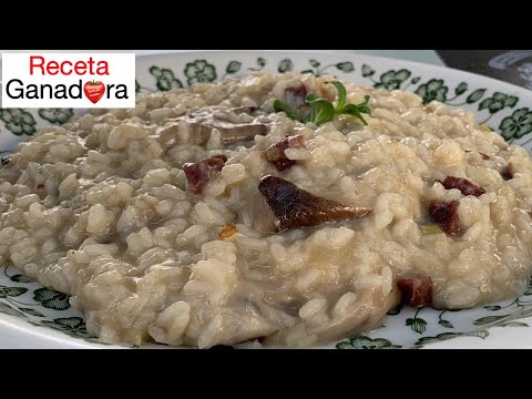 Rissoto de setas y jamón serrano | Receta ganadora