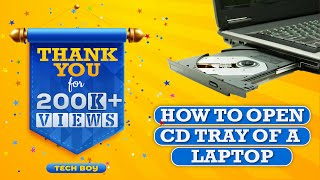 How to open CD tray of Laptop (With English Subtitles) | Very Easy Steps | #TechBoy