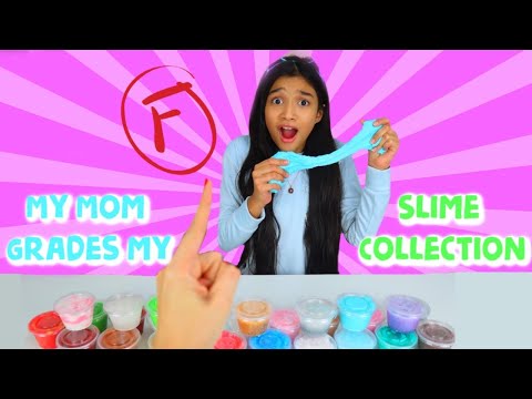 My MOM grades my Winter Slime Collection!!!!!!!!Help!