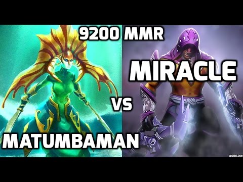 Dota 2 PRO Plays - MIRACLE vs MATUMBAMAN - 9200 MMR Gameplay