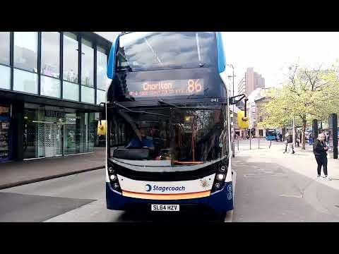 Stagecoach Bus Manchester Piccadilly Gardens England UK 2022 🗣️🚌🚌🚌🚌🚌🚌🚌🚌