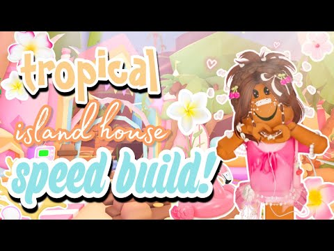🏄‍♀️tropical island house speed build!!🏝️🌺*PART 1*