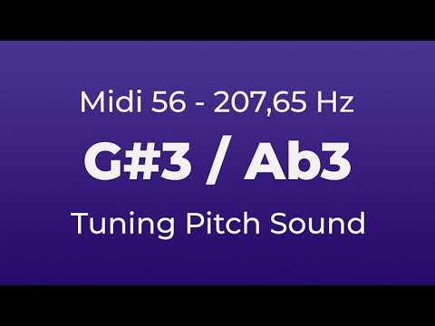G#3 or Ab3 Tuning Pitch | 207,65 Hz | Midi Key 56