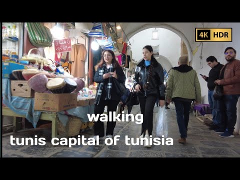 Tunisia | tunis centre walk around | 4k