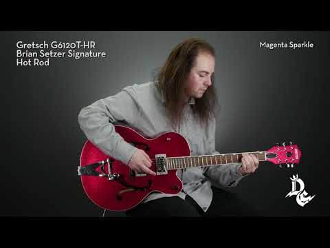 Gretsch G6120T-HR Brian Setzer Signature Hot Rod Magenta Sparkle! image 11