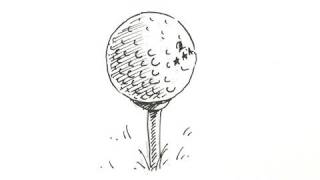 How to draw a Golf Ball Real Easy