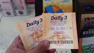 Daily 3 Midday drawing 5/17/16 straight/box BOX WIN 51$ 2X