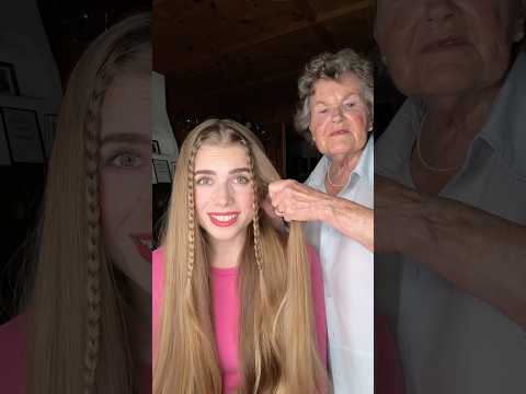 Omi zeigt mir eine neue, krasse Frisur 🤯 Probiert sie aus & teilt das gern mit ner Freundin 🤝