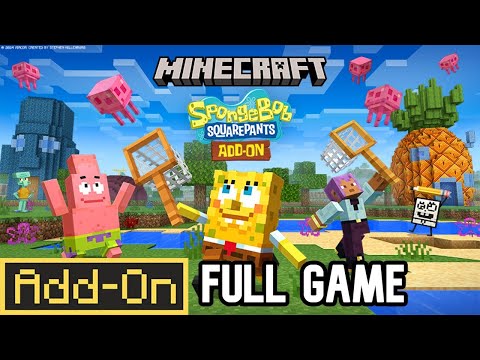 Minecraft: SpongeBob SquarePants Add-On - Full Gameplay Playthrough (Full Game)