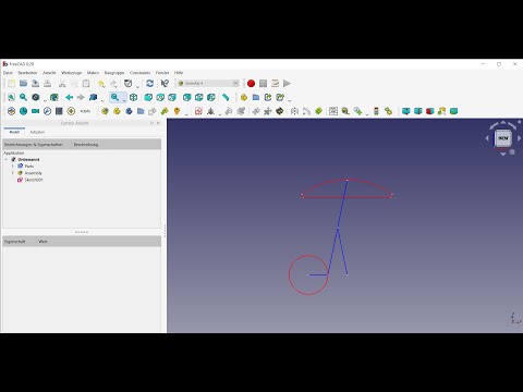 FreeCAD 0.20 Tschebyschow-Lambda-Mechanismus