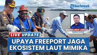 Freeport Lakukan Pelepasan Ikan dan Kepiting untuk Jaga Ekosistem Laut Mimika Agar Lebih Seimbang