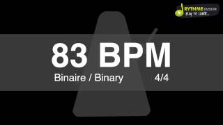 Metronome Clic - 83 BPM - Drums Sound - binaire
