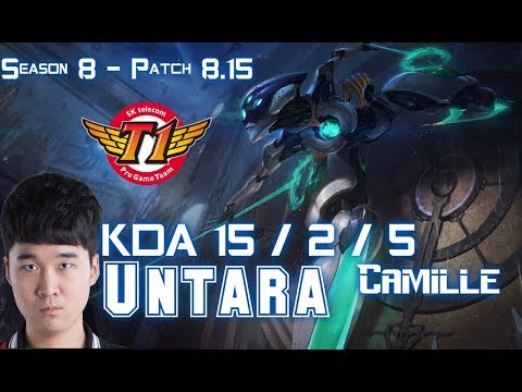 SKT T1 Untara CAMILLE vs DARIUS Top - Patch 8.15 KR Ranked