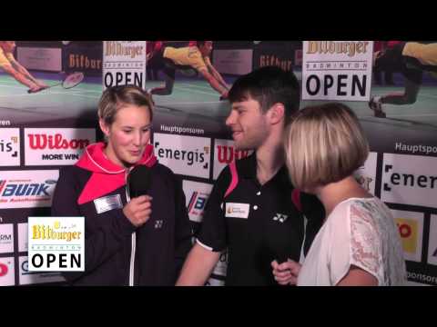 Birgit Michels und Michael Fuchs bei den Bitburger Open 2012