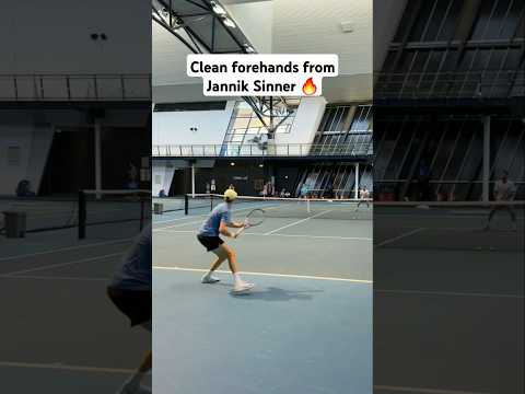Forehand striking by Jannik Sinner | #tennis