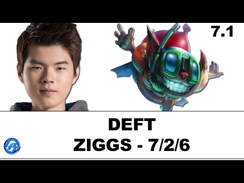 Deft(Ziggs) vs Avenger(Kalista) - Patch 7.1