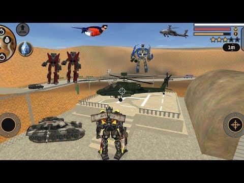Vegas Crime Simulator (Transformer Destroy Helicopter) Destroyed Helicopter Helipad - Gameplay HD