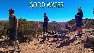 Riding down the western side of the canyon of the Good Water trail with Parker, Tim, and Peggy.