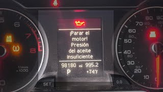 Parar el Motor Presión de Aceite Baja Falla de un Sensor dañado
