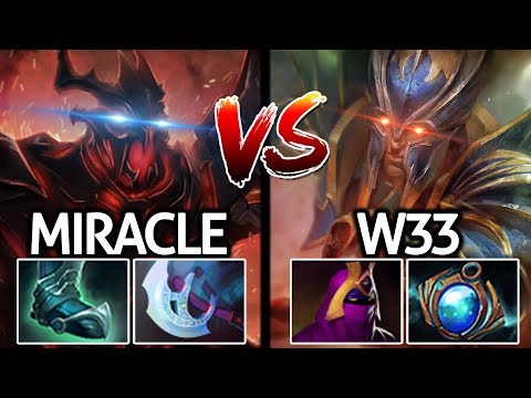 Miracle- Shadow Fiend VS W33 Skywrath Mage Insane Pro Mid Battle 7.21 Dota 2