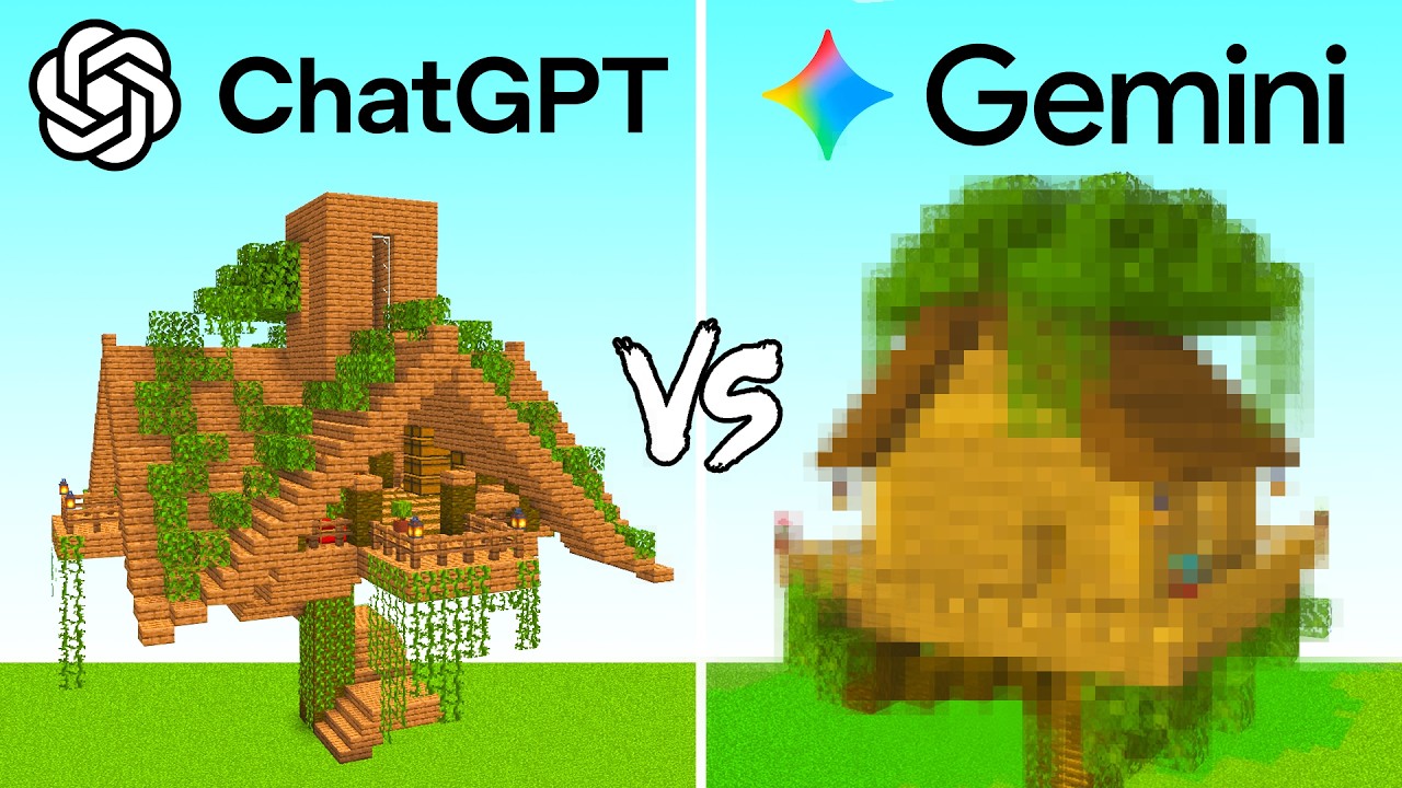 ChatGPT vs Gemini: ¿Quién Construye la Mejor Casa del Árbol en Minecraft?