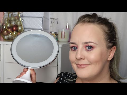Doing My Makeup With Out Glasses Or Contact Lenses Challenge | Beqool 10x Magnifying Makeup Mirror