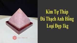 Kim Tự Tháp Đá Thạch Anh Hồng Tự Nhiên Nguyên Khối 9.6cm