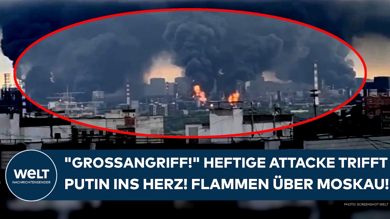 UKRAINE-KRIEG: "Großangriff!" Heftige Attacke trifft Putin ins Herz! Flammen über Moskau!