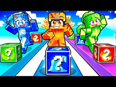 Playing a ELEMENTAL LUCKY BLOCK RACE in Minecraft!