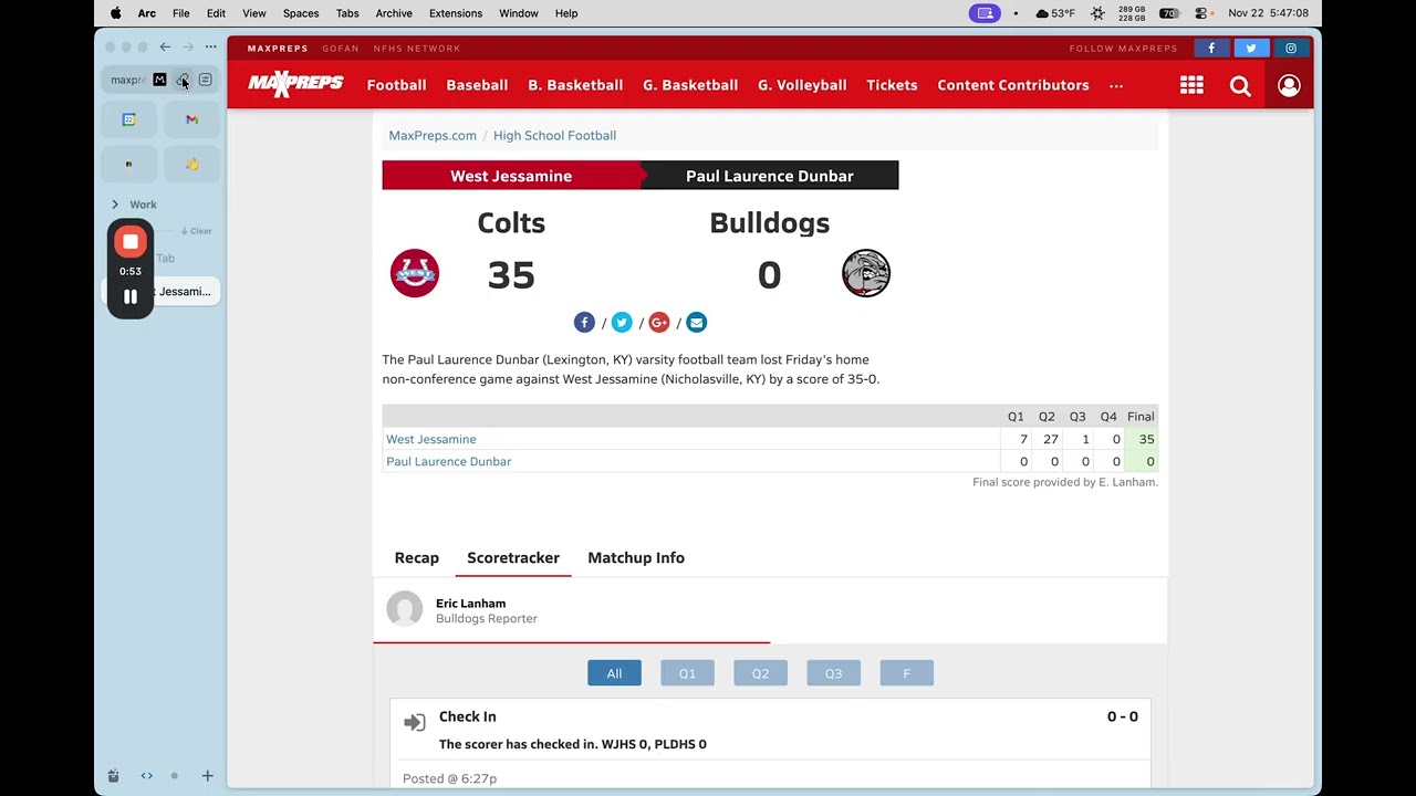 Importing Matchups from MaxPreps