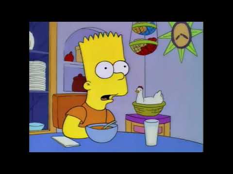 The Simpsons - Bart eats Krusty's cereal