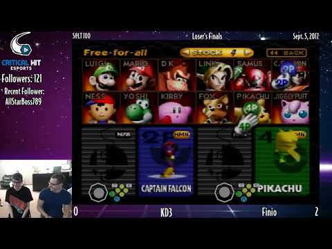 S@LT 100 - SSB64 - KD3 (Puff, Falcon) vs. Finio (Pika, Kirby) - LF