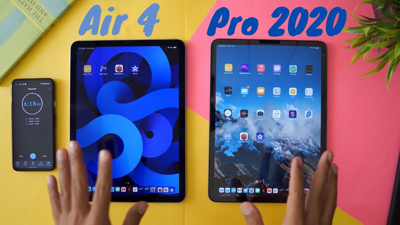 iPad Air 4 Comparison with iPad Pro: Video editing, Antutu, Transfer speed, Storage.