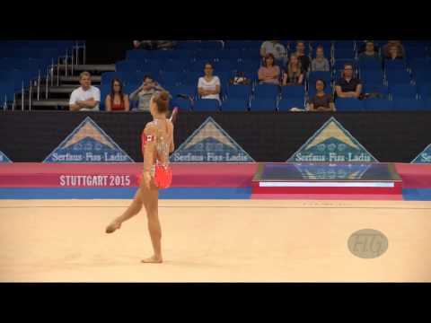 Patricia BEZZOUBENKO (CAN) 2015 Rhythmic Worlds Stuttgart - Qualifications Hoop
