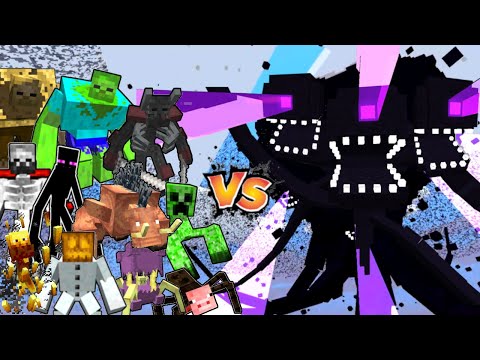 Wither Storm Vs Mutant Beasts and Mutant More in Minecraft