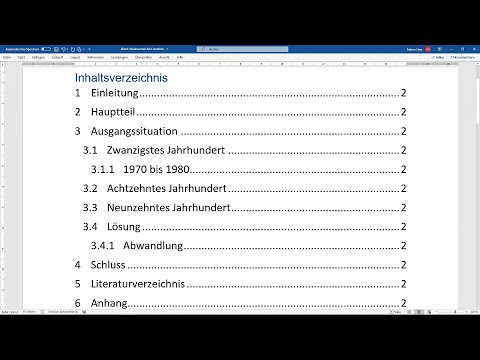 Word Inhaltsverzeichnis erstellen in 1 Minute - Tutorial [automatisch, Nummerierung, Seitenzahlen]