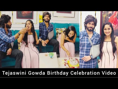 Tejaswini Gowda Birthday Celebration Video /Amardeep Chowdary Celebrates his Wife Tejaswini Birthday