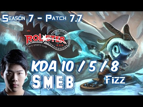 KT Smeb FIZZ vs GANGPLANK Top - Patch 7.7 KR Ranked