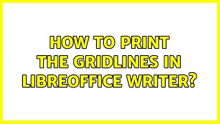 how to print gridlines in openoffice calc how to print gridlines in openoffice calc