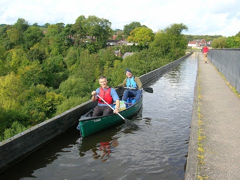 Canoeing Pontcysyllte Aqueduct from Chirk on the Shropshire Union Canal