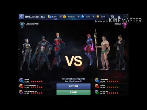 Marvel Future Fight Captain Marvel vs Jean grey and Namor t3