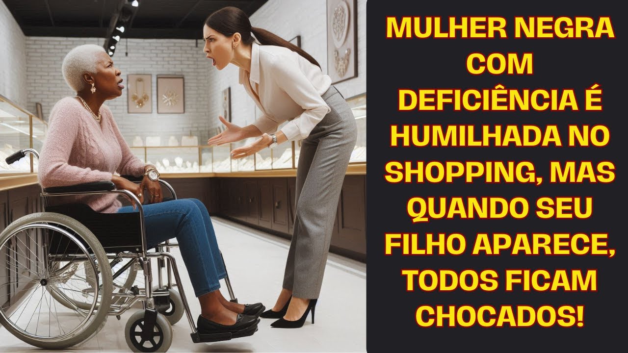 Mulher negra com deficiência é humilhada no shopping, mas quando seu filho aparece, todos ficam...