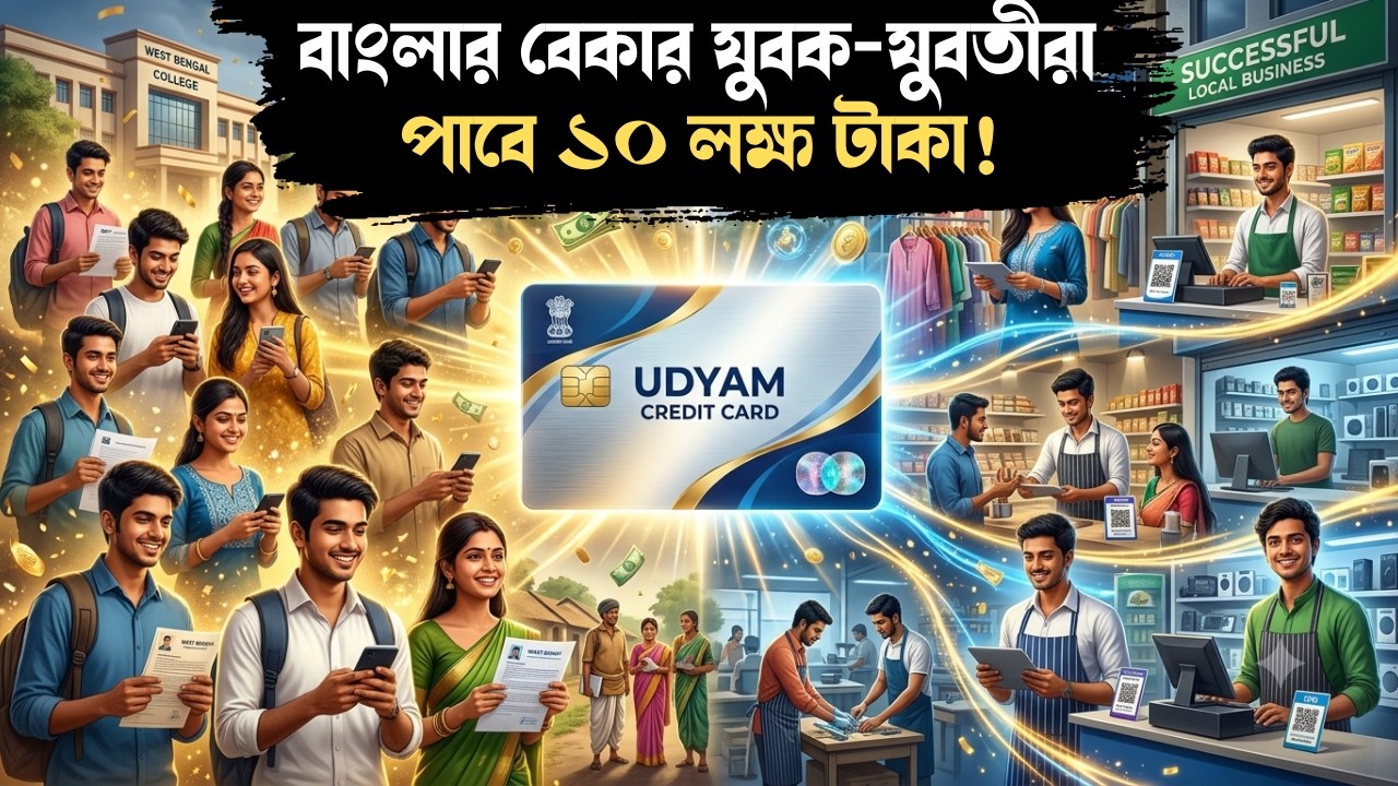 বাংলার বেকার যুবক-যুবতীদের জন্য নতুন প্রকল্প চালু, পাবে ১০ লক্ষ টাকা করে! Udyam Credit Card Scheme