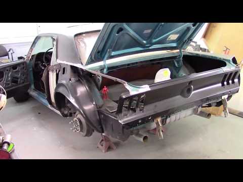 1968 Mustang quarter panel and tail panel install. "Jade" part 25 #mustang #howto #diy