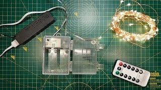Convert: Fairy light convert from batteries to USB powered