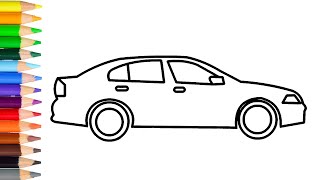 How to Draw Simple Car Step by Step Learn Easy Drawing a Car with draw easy